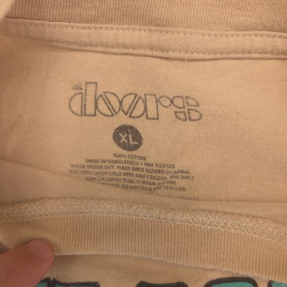 The Doors Band Casual Crew Neck Graphic Shirt Mens Size Extra Large XL Tan - Picture 3 of 9